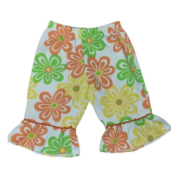 Kelly's Kids Flower Power Psychedelic Spring Summer Outfit Floral Pattern XS 3-4 - Picture 4 of 7